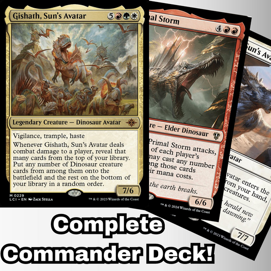 MTG Commander Deck EDH Deck Gishath, Sun's Avatar 100 Magic Cards Custom Deck Dinosaur Tribal Dinosaurs