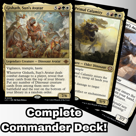 MTG Commander Deck EDH Deck Gishath, Sun's Avatar 100 Magic Cards Custom Deck Dinosaur Kindred Dinosaurs