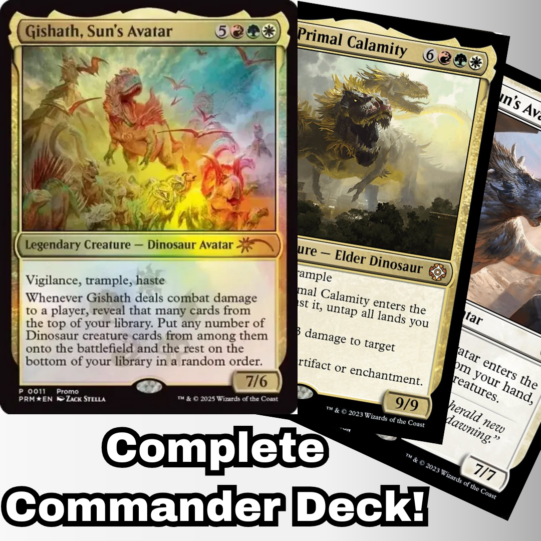 MTG Commander Deck EDH Deck Gishath, Sun's Avatar 100 Magic Cards Custom Deck Dinosaur Kindred Dinosaurs
