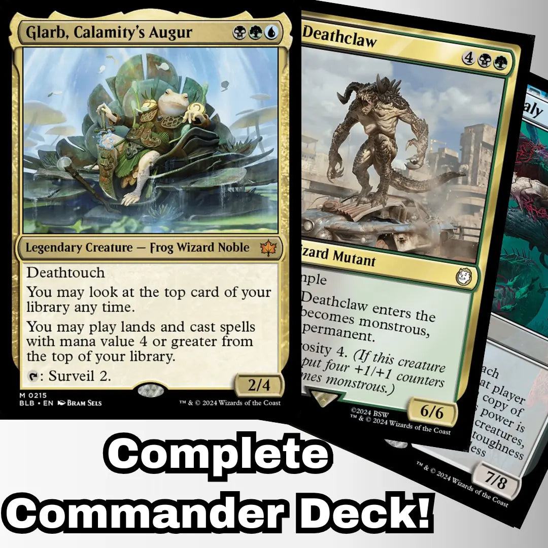 MTG Commander Deck EDH Deck Commander Glarb, Calamity's Augur 100 Magic Cards Custom Deck Bloomburrow Sultai Moonveil Games