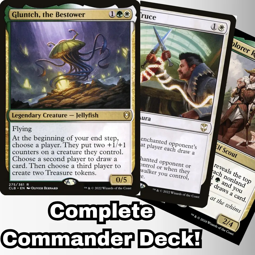 MTG Commander EDH Deck Gluntch, the Bestower 100 Cards Custom Deck Group Hug Selesnya Counters Moonveil Games