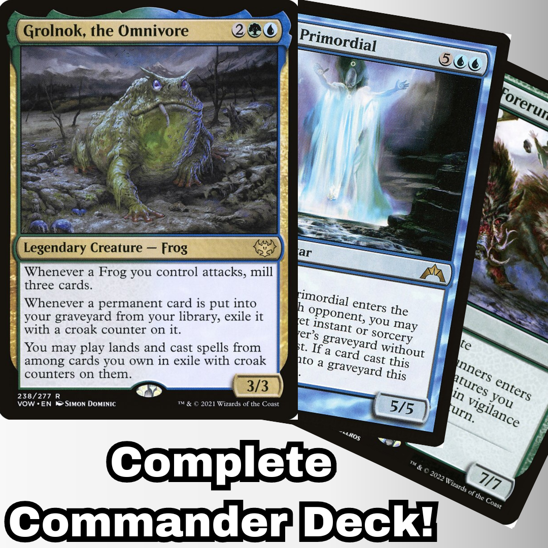Frog Commander MTG Commander Deck EDH Deck Grolnok, the Omnivore 100 Magic Cards Cust ...
