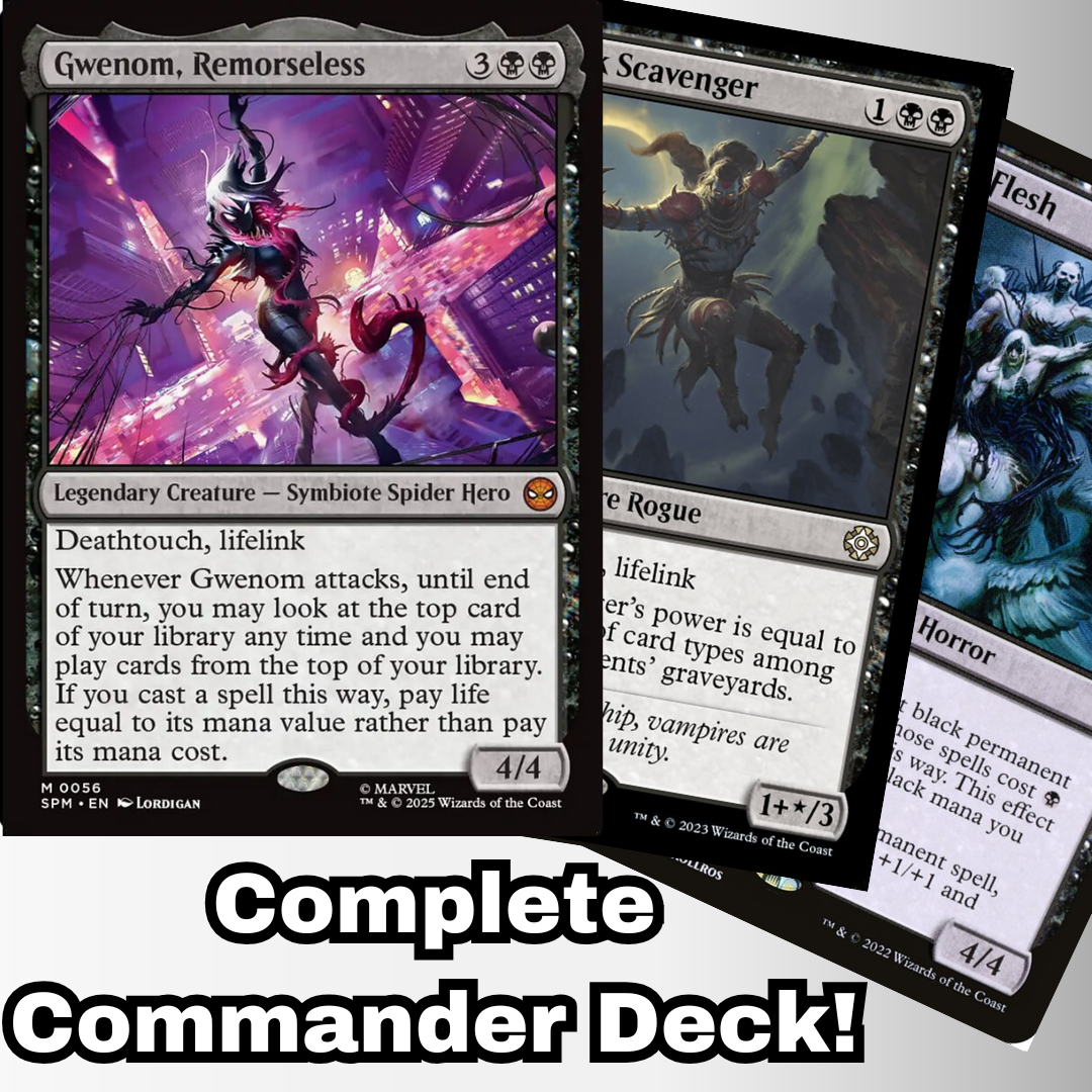MTG Commander Deck EDH Deck Gwenom, Remorseless 100 Magic Cards Custom Deck Spider-Man Moonveil Games
