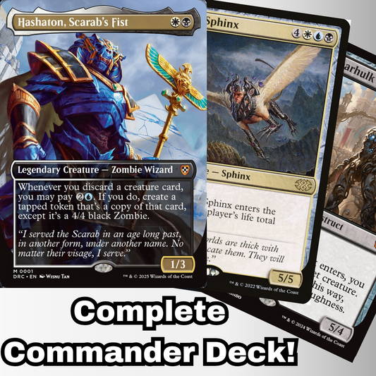 MTG Commander Deck EDH Deck Hashaton, Scrab's Fist 100 Magic Cards Custom Deck Aetherdrift Esper Discard