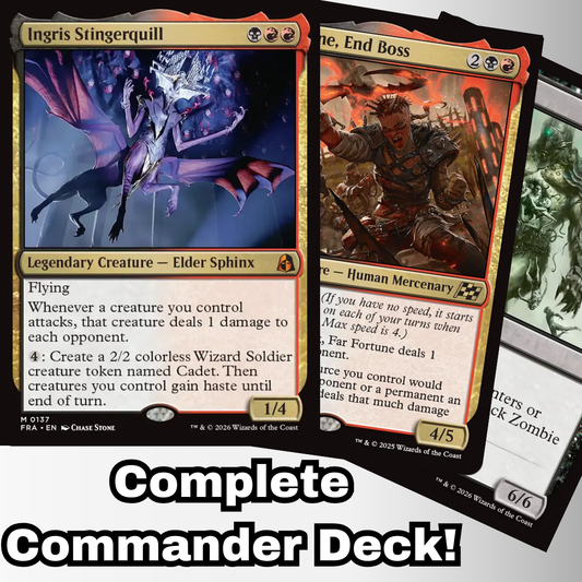 MTG Commander Deck EDH Deck Ingris Stingerquill 100 Magic Cards Custom Deck Reality Fracture