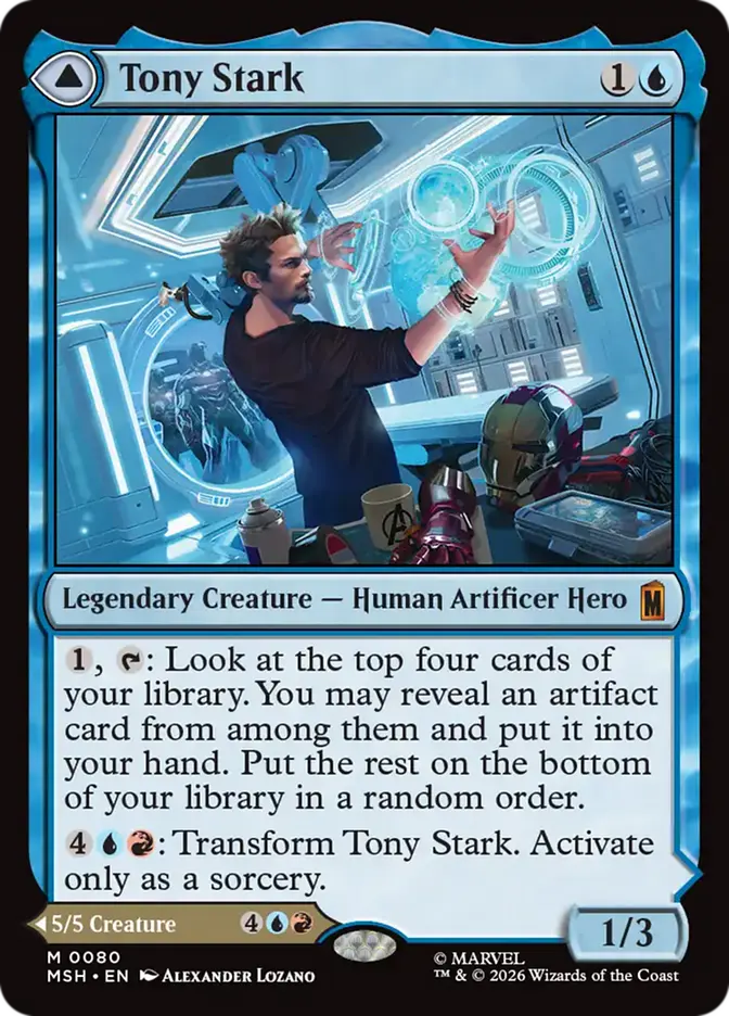 MTG Commander Deck EDH Deck Tony Stark The Invincible Iron Man 100 Magic Cards Custom Marvel Artifacts