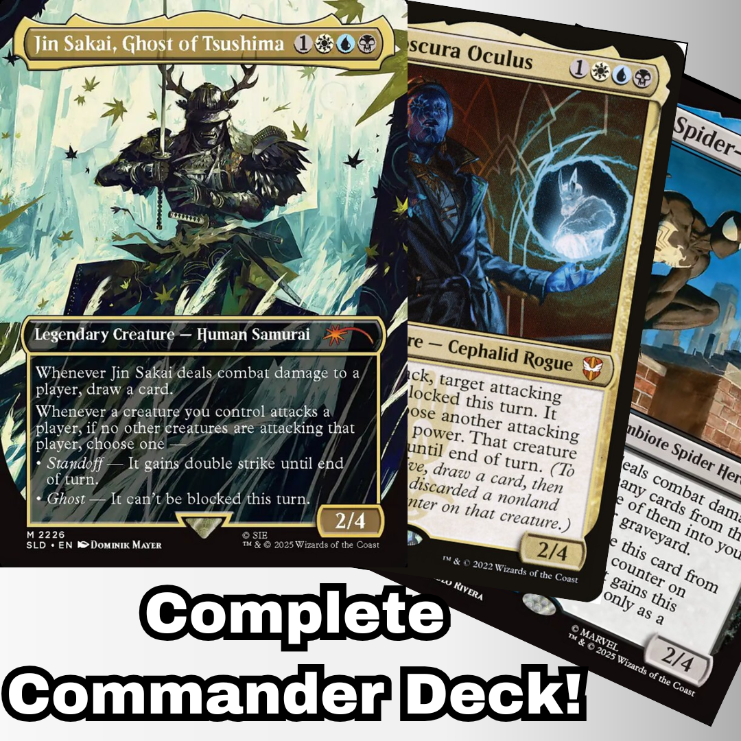 MTG Commander Deck EDH Deck Jin Sakai, Ghost of Tsushima 100 Magic Cards Custom Deck Playstation Esper