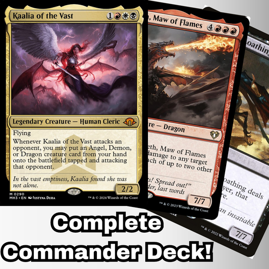 MTG Commander Deck EDH Deck Kaalia of the Vast 100 Magic Cards Custom Deck Angel Demon Dragon Deck