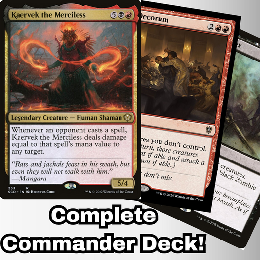 MTG Commander Deck EDH Deck Kaervek the Merciless 100 Magic Cards Custom Deck Damage Rakdos