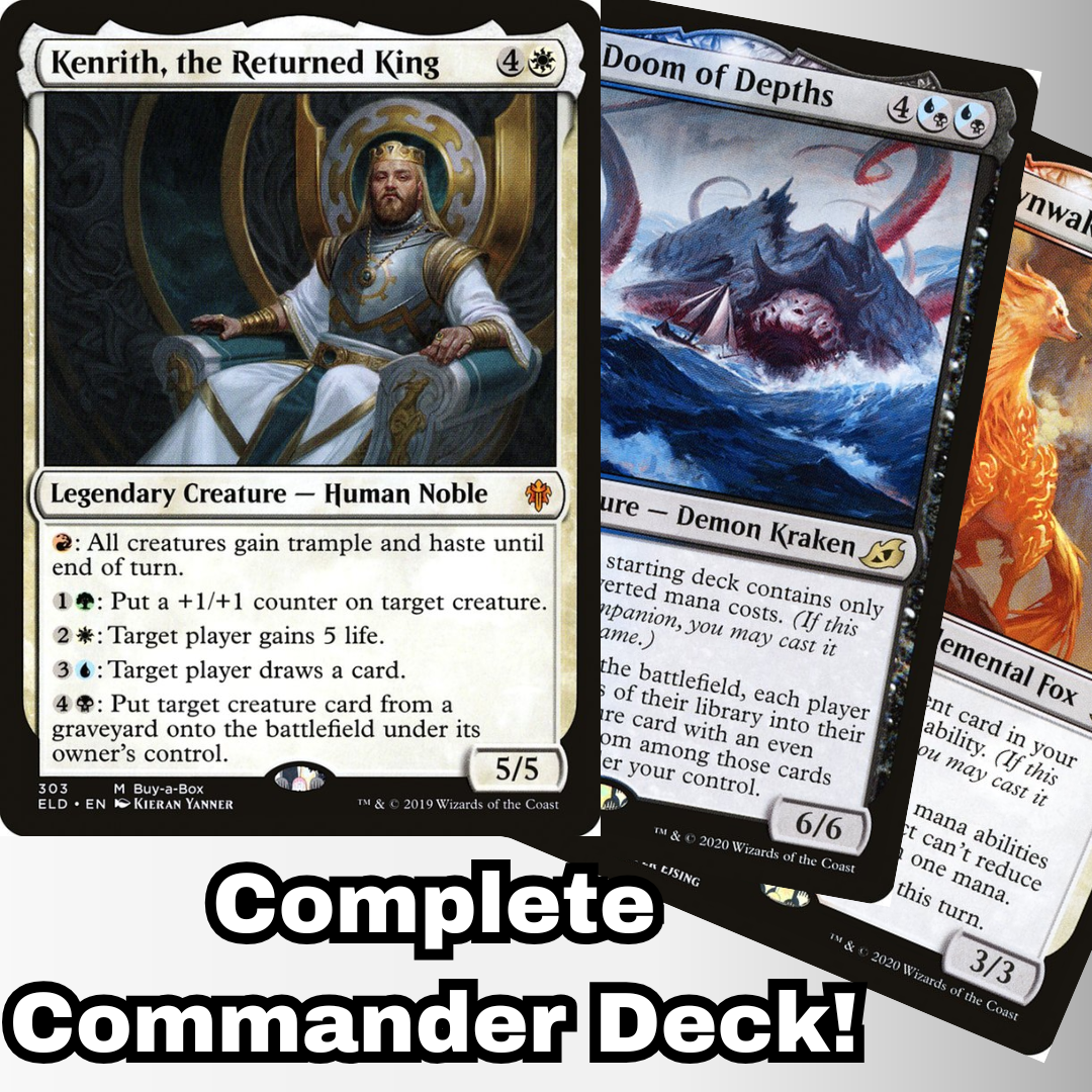 MTG Commander Deck EDH Deck Kenrith, the Returned King 100 Magic Cards Moonveil Games MTG Commander Deck EDH Deck Kenrith, the Returned King 100 Magic Cards Moonveil Games