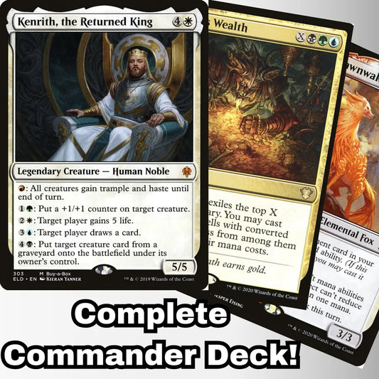 MTG Commander Deck EDH Deck Kenrith, the Returned King 100 Magic Cards Custom 5 Color Powerful Moonveil Games