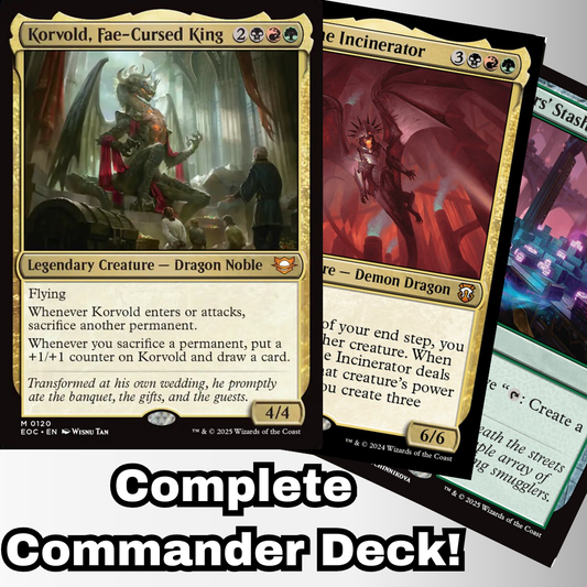MTG Commander Deck EDH Deck Korvold, Fae-Cursed King 100 Magic Cards Custom Deck