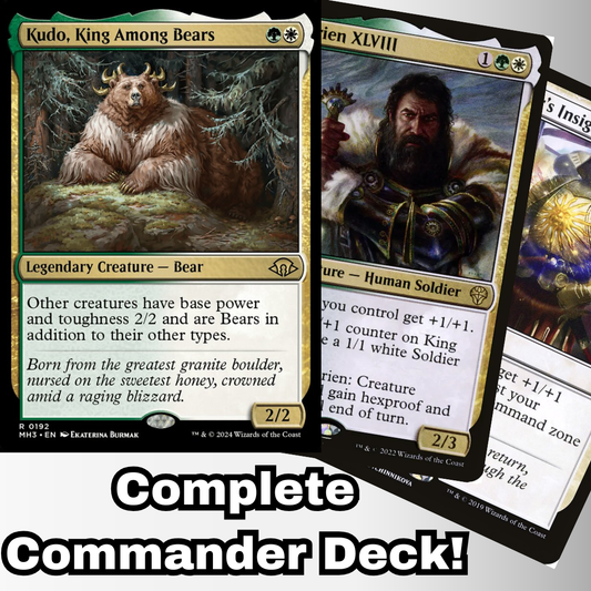 MTG Commander Deck EDH Deck Kudo, King Among Bears 100 Magic Cards Custom Deck Tokens Bears Modern Horizons 3
