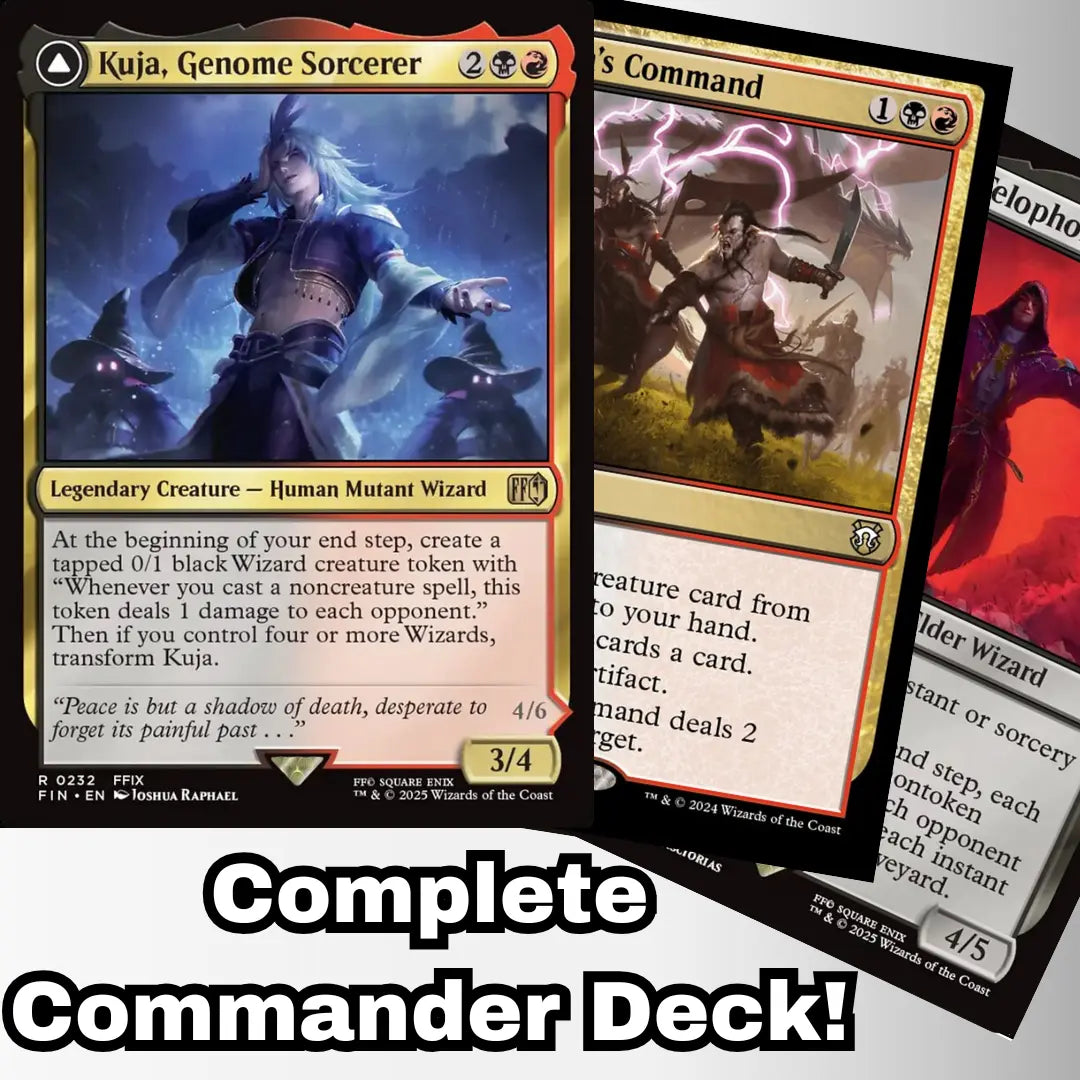 MTG Commander EDH Deck Kuja, Genome Sorcerer 100 Cards Custom Deck Rakdos Wizards Final Fantasy Moonveil Games