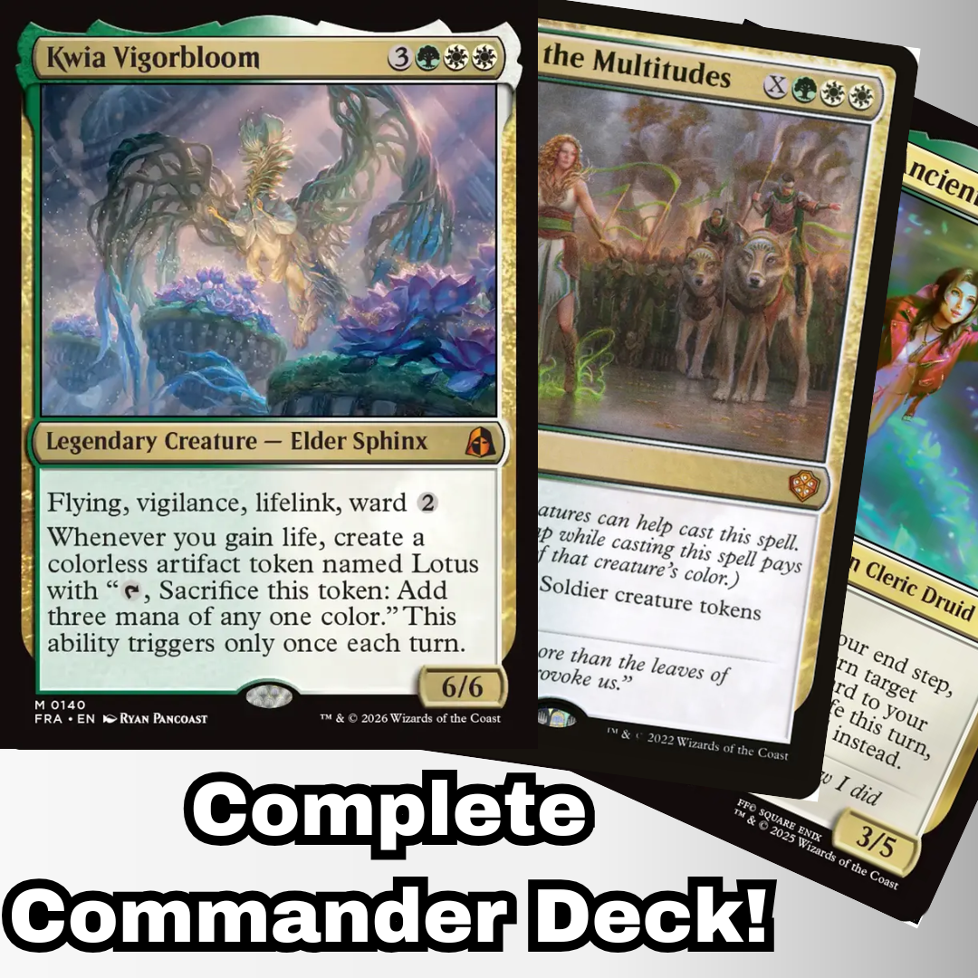 MTG Commander Deck EDH Deck Kwia Vigorbloom 100 Magic Cards Custom Deck Life Gain
