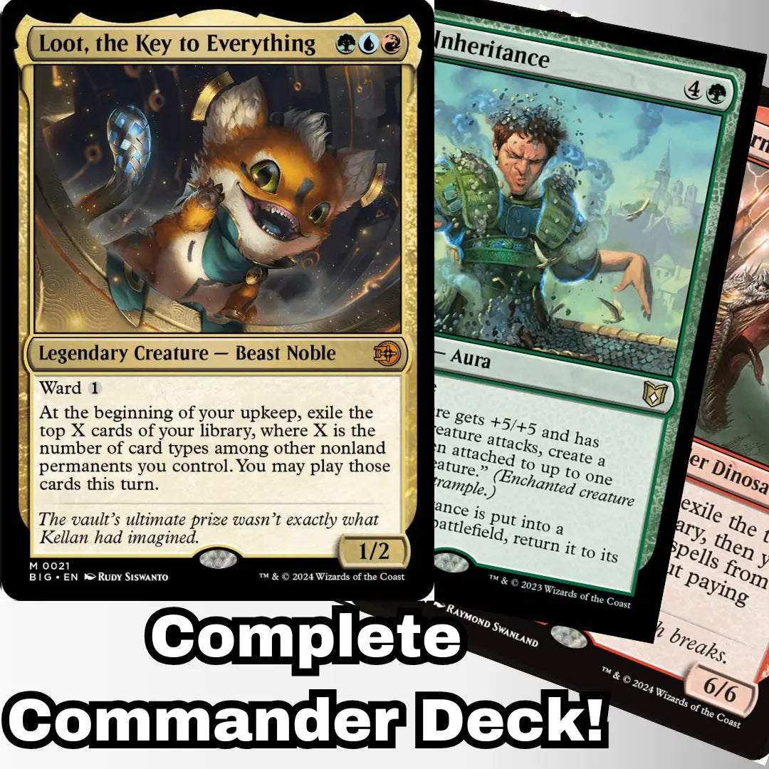 MTG Commander Deck EDH Deck Loot, the Key to Everything 100 Magic Cards Custom Deck Temur Moonveil Games