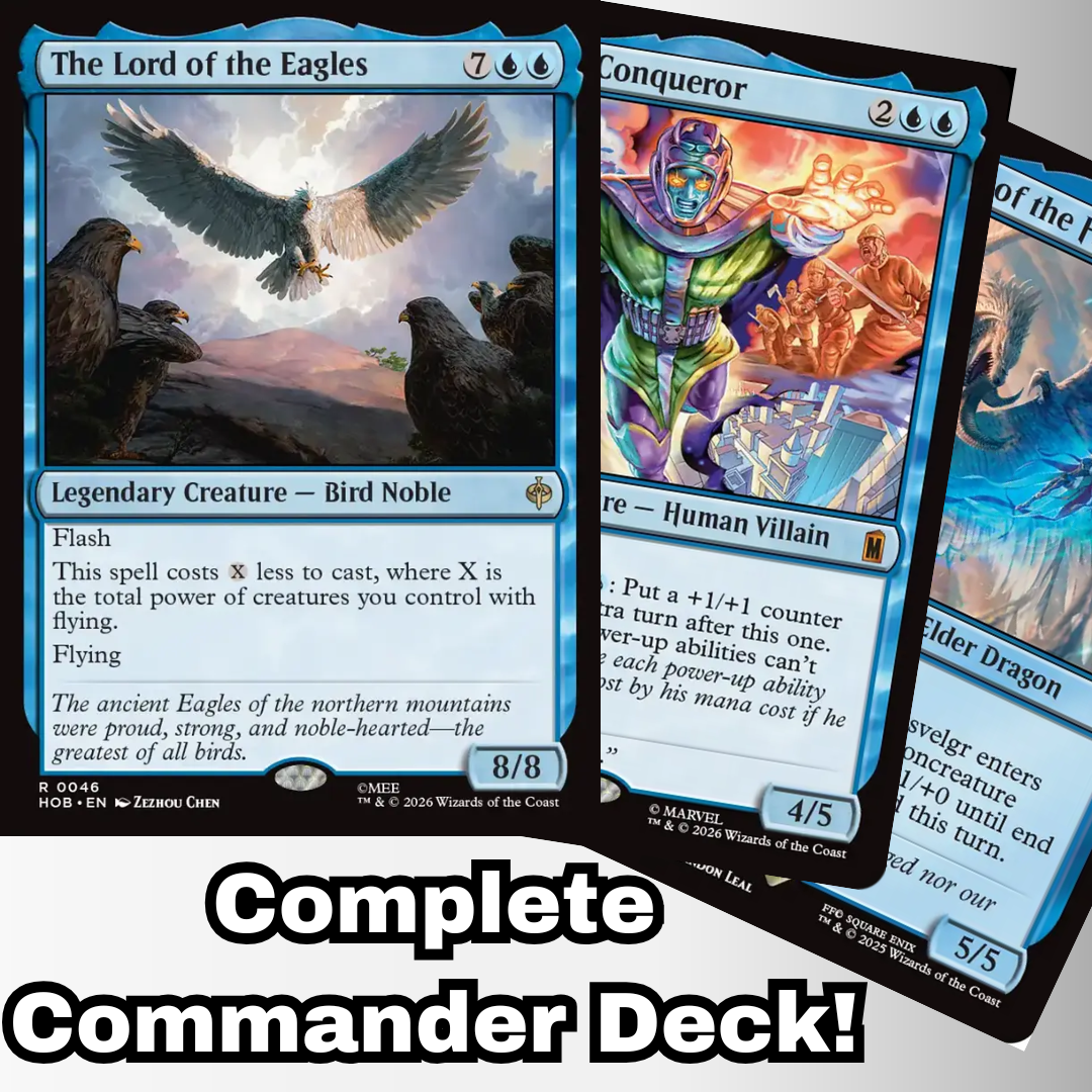 MTG Commander Deck EDH Deck The Lord of the Eagles 100 Magic Cards Custom Deck Mono Blue Flying