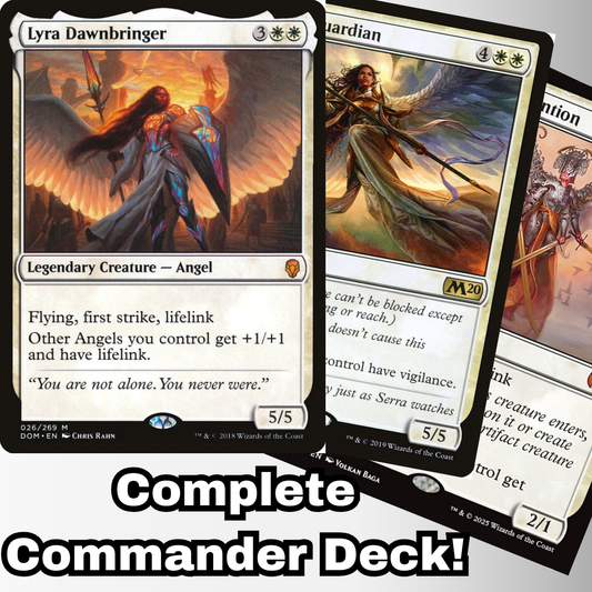 MTG Commander Angel Deck EDH Deck Lyra Dawnbringer 100 Magic Cards Custom Deck Angels Tribal Mono White