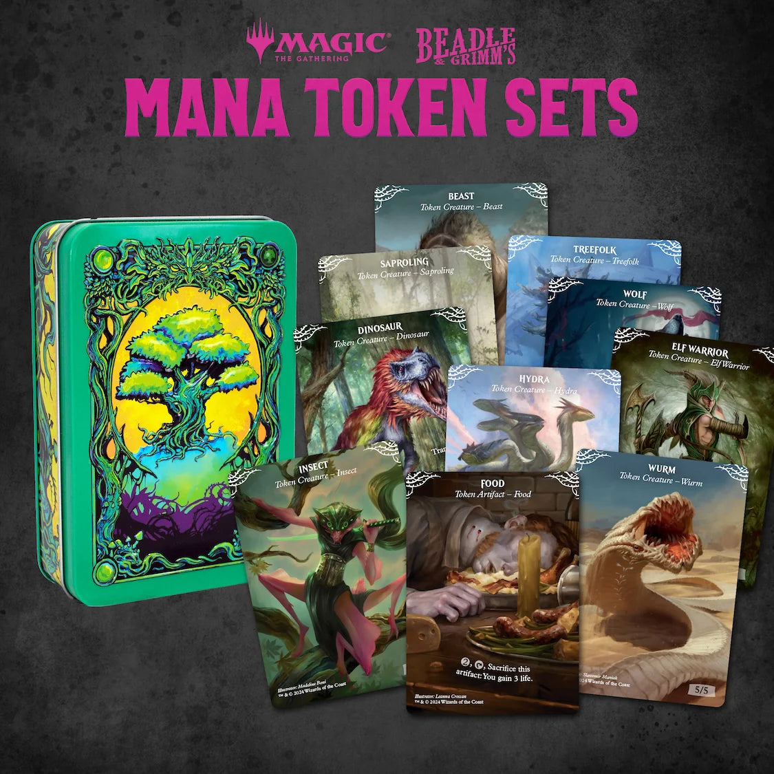 Magic the Gathering Token Set: Beadle & Grimm's Mana Green