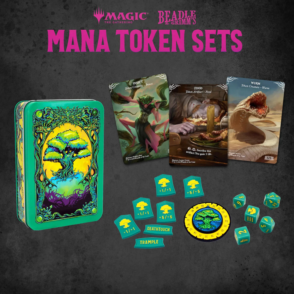 Magic the Gathering Token Set: Beadle & Grimm's Mana Green