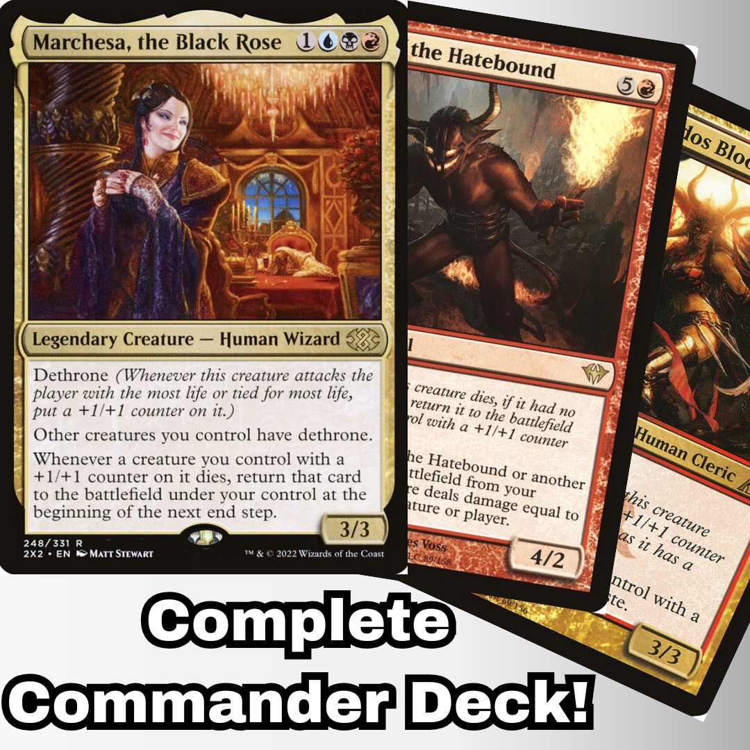 MTG Commander Deck EDH Deck Marchesa, the Black Rose 100 Magic Cards Custom Deck Grixis Sacrifice Counters