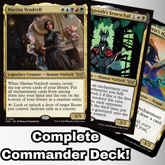 MTG Commander Deck EDH Deck Marina Vendrell 100 Magic Cards Custom Deck Duskmourn Rooms Enchantments