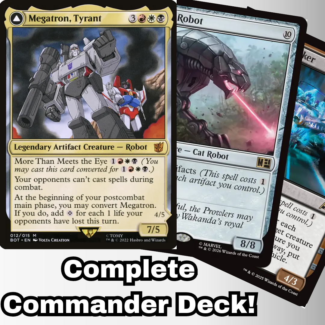 MTG Commander Deck EDH Deck Megatron, Tyrant 100 Magic Cards Custom Deck Transformers
