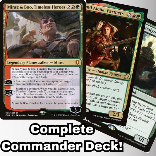 mtg clb commander decks MTG: Lorwyn Eclipsed Nicodemus Cards & Gaming card deck featuring 12 new cards (including 2 foil Mythics) Battle for Baldur's Gate Commander