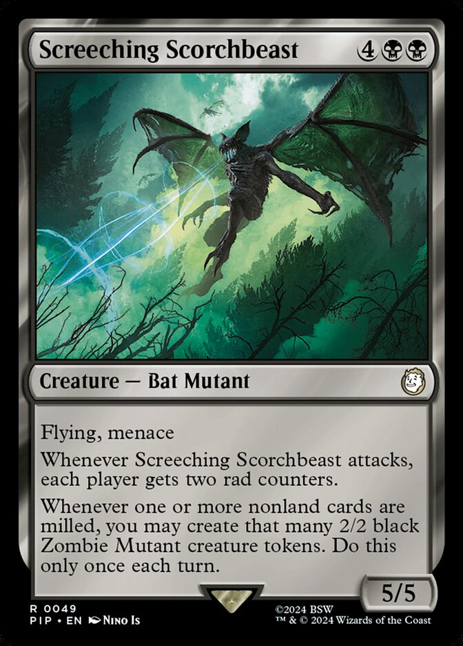 MTG Commander Deck The Wise Mothman featuring Screeching Scorchbeast from Bleakcoast Witchcraft, designed for casual EDH play; includes 100 custom Magic cards.