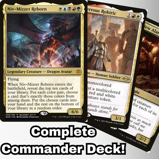 MTG Commander Deck EDH Deck Niv-Mizzet Reborn 100 Magic Cards Custom Deck Multicolor 5 Color Moonveil Games