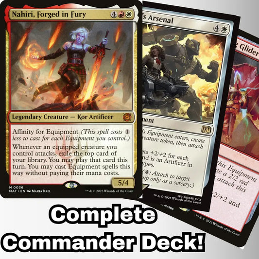 MTG Commander Deck EDH Deck Nahiri, Forged in Fury 100 Magic Cards Custom Deck Equipment Boros Combat Moonveil Games