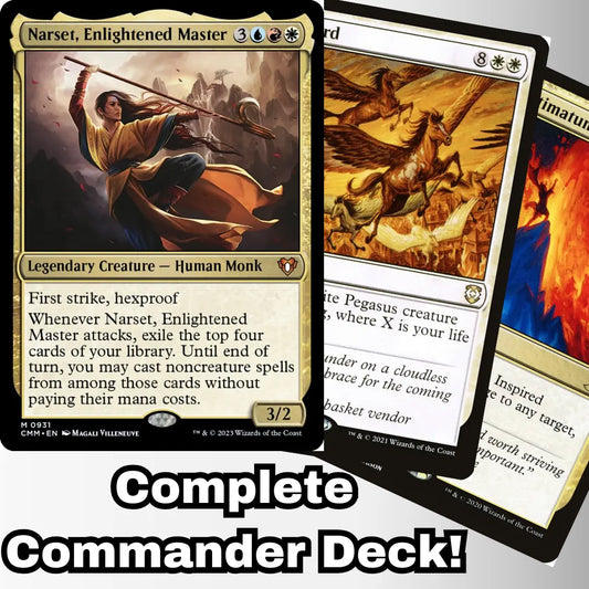 MTG Commander Deck EDH Deck Narset, Enlightened Master 100 Magic Cards Custom Deck Jeskai Moonveil Games