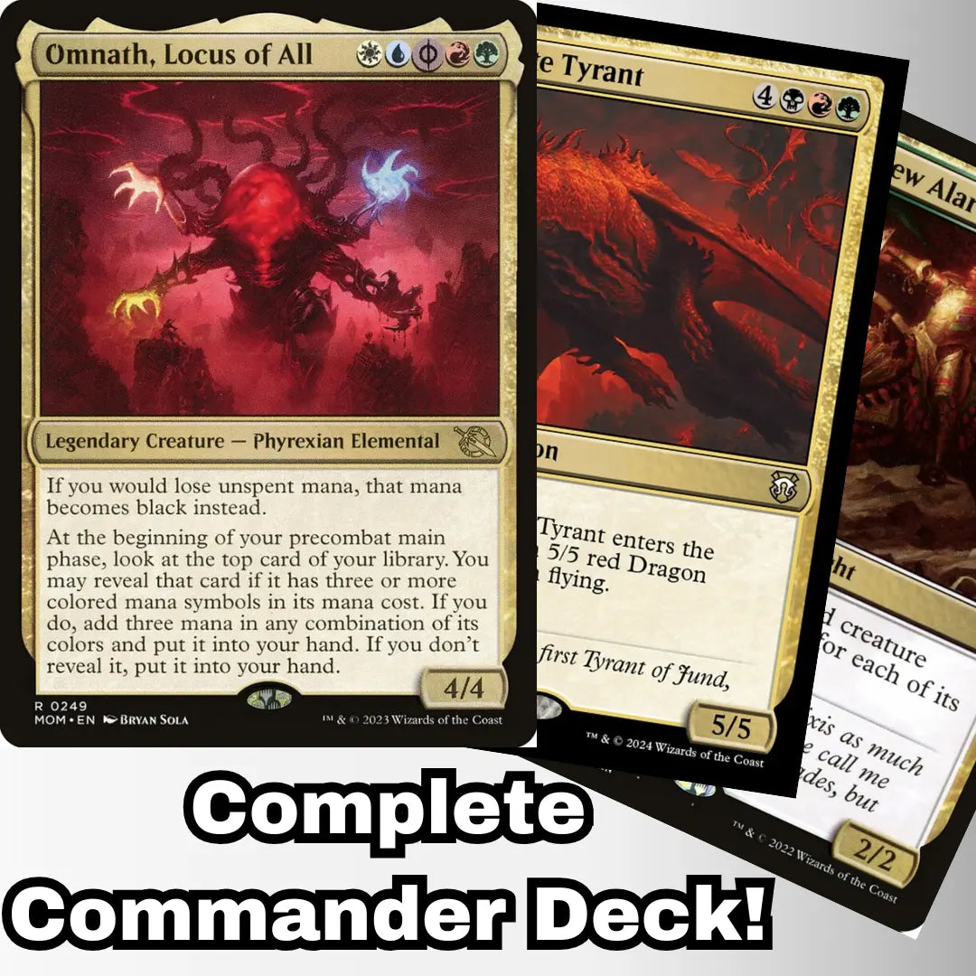 MTG Commander Deck EDH Deck Omnath, Locus of All 100 Magic Cards Custom Deck 5 Colors Moonveil Games