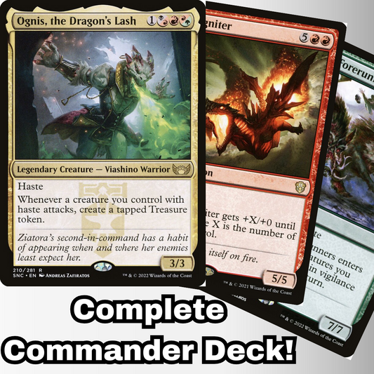 MTG Commander Deck EDH Deck Ognis, the Dragon's Lash 100 Magic Cards Custom Deck Haste Deck