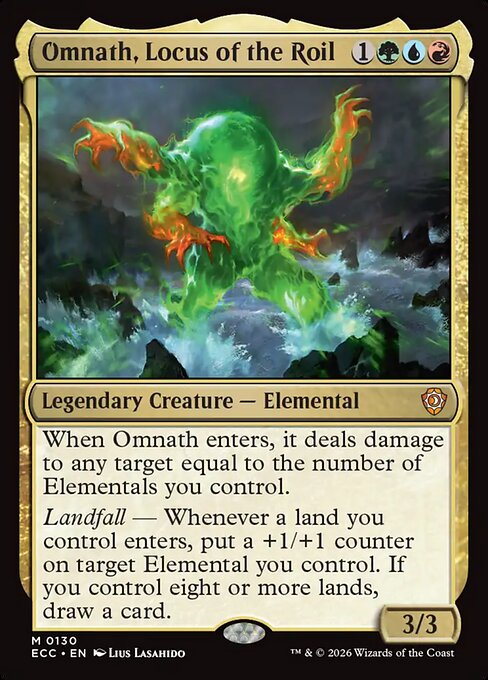 MTG Commander EDH Deck Omnath, Locus of Creation 100 Cards Custom Deck Landfall 4 Color