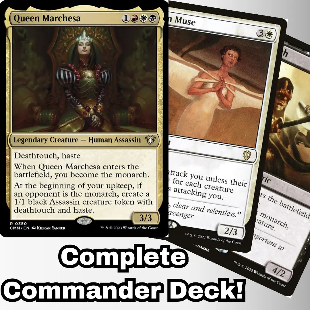 MTG Commander Deck EDH Deck Queen Marchesa 100 Magic Cards Custom Deck The Monarch Moonveil Games