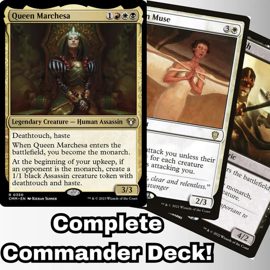 MTG Commander Deck EDH Deck Queen Marchesa 100 Magic Cards Custom Deck The Monarch Moonveil Games