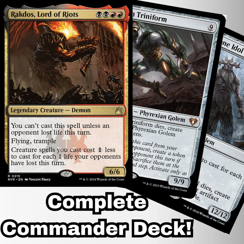 Mtg Rakdos Riot Rakdos, Lord of Riots Commander Deck MTG Custom Deck Magic the ...