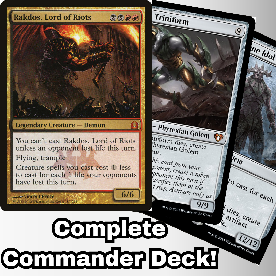 Rakdos, Lord of Riots Commander Deck MTG Custom Deck Magic the Gathering Damage Deck