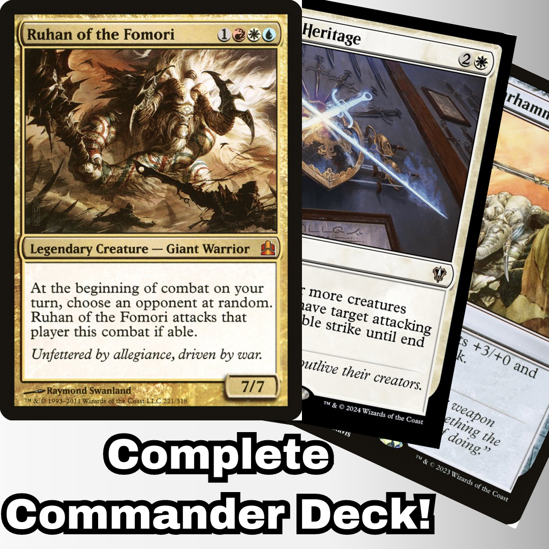 MTG Commander EDH Ruhan of the Fomori 100 Cards Custom Deck R/W/U Voltron Chaos Jeskai