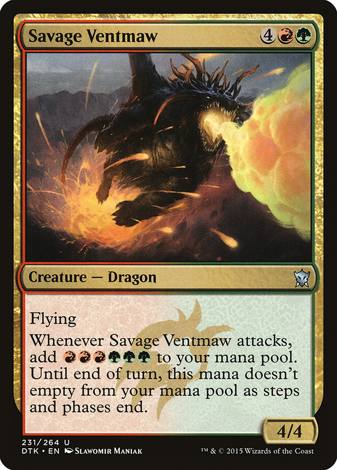MTG Commander Deck: Anzrag, the Quake-Mole, featuring Savage Ventmaw, hand-assembled by Moonveil Games for casual play, includes 100 authentic Magic cards.