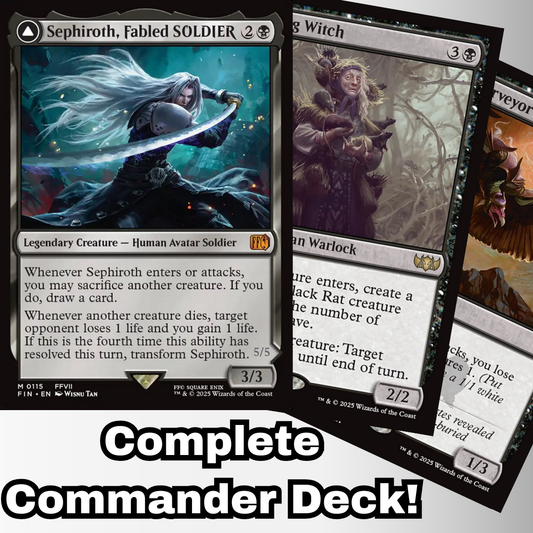 Sephiroth, Fabled SOLDIER Commander Deck EDH 100 Magic Cards Custom Deck MTG Black Sacrifice Final Fantasy