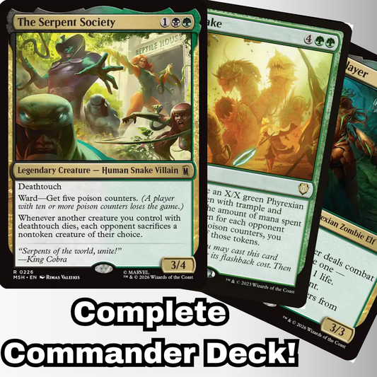MTG Commander EDH Deck The Serpent Society 100 Cards Custom Deck Deathtouch Infect Poison