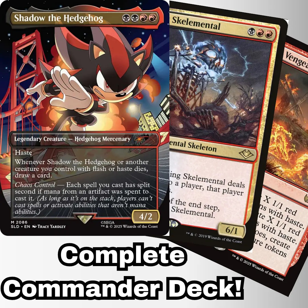 MTG Commander Deck EDH Deck Shadow the Hedgehog 100 Magic Cards Custom Deck Counters Rakdos Haste Moonveil Games