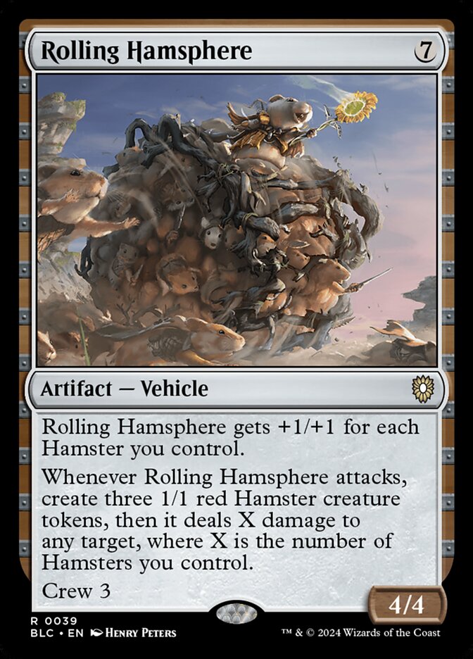 MTG Commander Deck featuring Rolling Hamsphere, a custom 100-card EDH deck with vehicles like Shorikai, Genesis Engine, crafted by Moonveil Games.