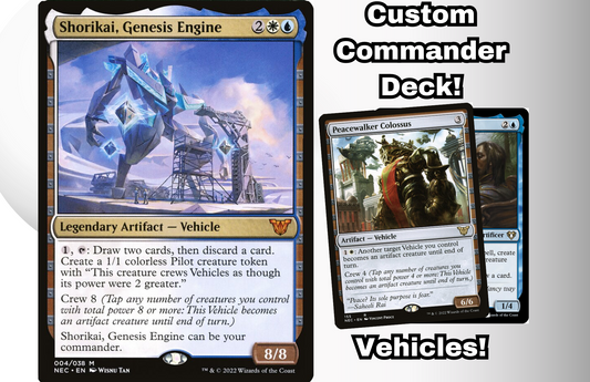 MTG Commander Deck EDH Deck Shorikai, Genesis Engine 100 Magic Cards Custom Deck Vehicles Pilots