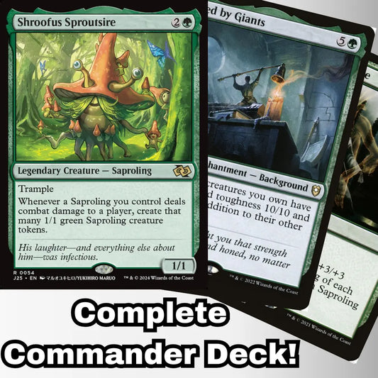 MTG Commander Deck EDH Deck Shroofus Sproutsire 100 Magic Cards Custom Deck Green Saprolings Moonveil Games