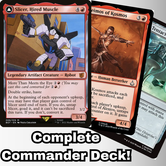 MTG Commander Deck EDH Deck Slicer, Hired Muscle 100 Magic Cards Custom Deck Transformers Mono Red