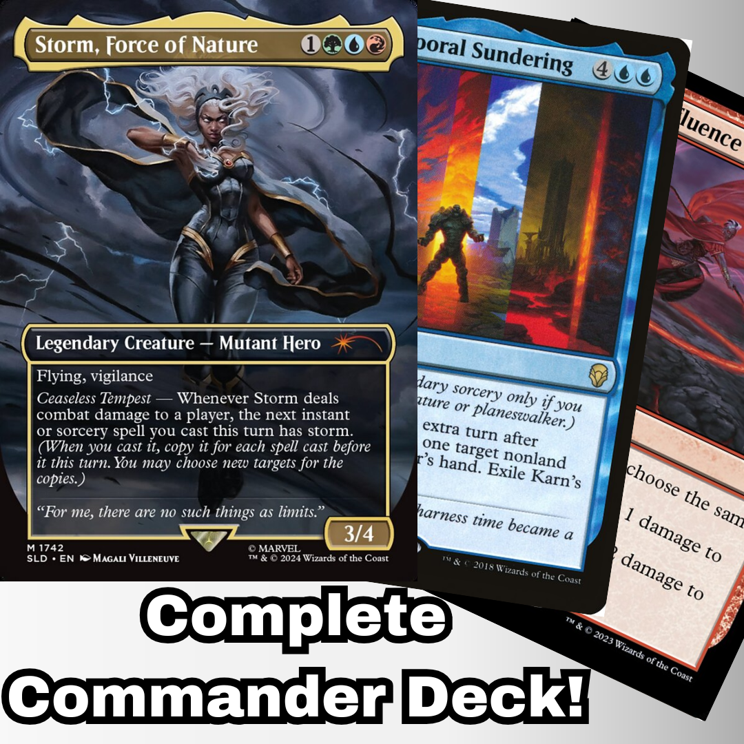 MTG Commander Deck EDH Deck Storm, Force of Nature 100 Magic Cards Custom Deck Storm Marvel