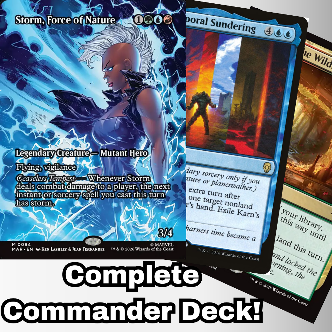MTG Commander Deck EDH Deck Storm, Force of Nature 100 Magic Cards Custom Deck Storm Marvel
